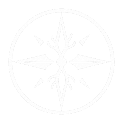 Nerve Compass logo: compass rose with nerve branch needle